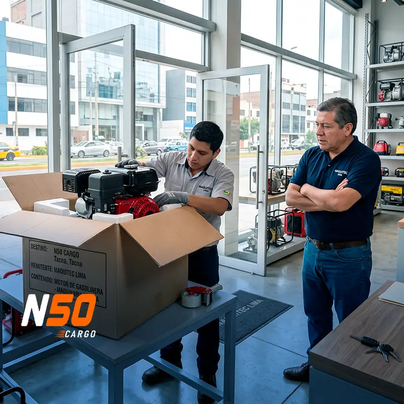 Cajas de mercadería apiladas y listas para despacho