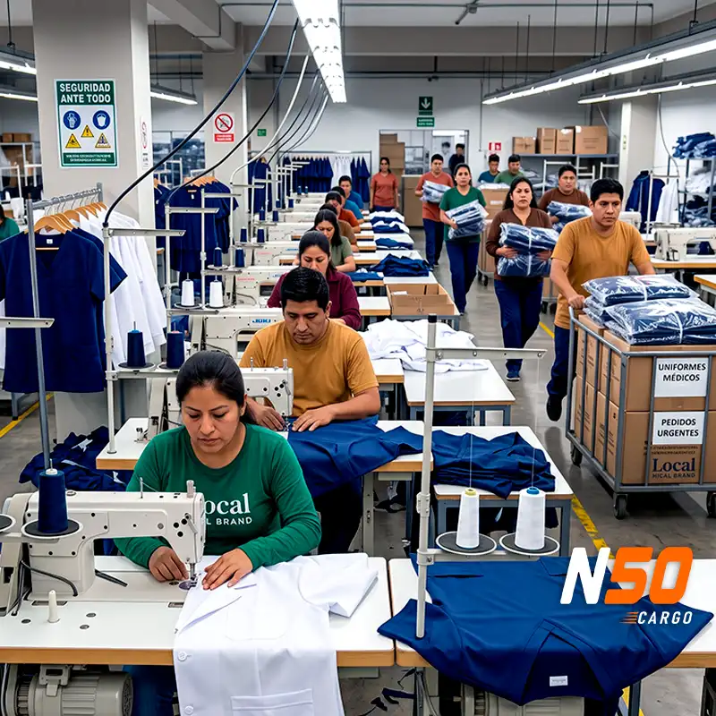 Taller de confección de uniformes en Lima trabajando contra reloj