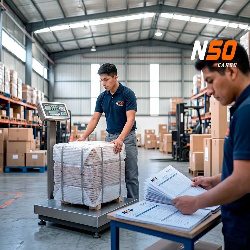Preparación de carga completa en el almacén de N50 Cargo